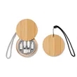 Round Bamboo Multi USB Charging Cable Kit | https://www.bestnamebadges.com