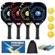 Wooden Pickleball Racket Paddle & Ball Set w/ Coolmax Towel | https://www.bestnamebadges.com