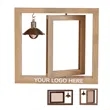 6 Inch Wooden Frame with Bulb | https://www.bestnamebadges.com