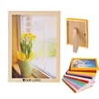 6 Inch Colorful Wood Frame | https://www.bestnamebadges.com