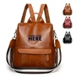 Anti Theft PU Backpack | https://www.bestnamebadges.com