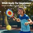 Wooden Pickleball Racket Paddle & Ball Set w/ Drawstring Bag | https://www.bestnamebadges.com