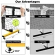 Pickleball Rack w/ Iron Stand & Carrying Bag | https://www.bestnamebadges.com