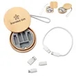 Bamboo Storage Box Multi USB Adapter Kit | https://www.bestnamebadges.com