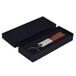 Promotional Leather And Silver Keyring Gift Keychain | https://www.bestnamebadges.com