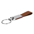 Promotional Leather And Silver Keyring Gift Keychain | https://www.bestnamebadges.com
