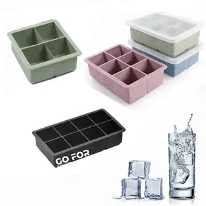 Silicone Ice Cube Trays with Leak Proof Removable Lid