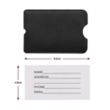 Vegan Leather Luggage Tag with Loop Strap | https://www.bestnamebadges.com