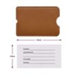 Vegan Leather Luggage Tag with Loop Strap | https://www.bestnamebadges.com