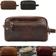 Premium Leather Toiletry Travel Pouch | https://www.bestnamebadges.com