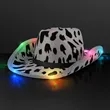 LED Cow Print Hat with Black Band | https://www.bestnamebadges.com