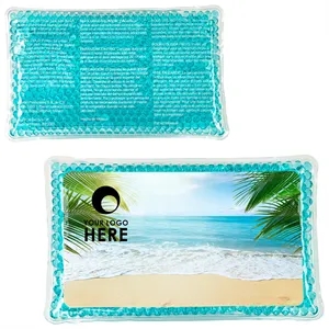 Tropical Breeze Large Rectangle Aqua Pearls™ Hot/Cold Pack | https://www.bestnamebadges.com