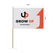 5.5"x 8.5" Custom Paper Stick Flag | https://www.bestnamebadges.com
