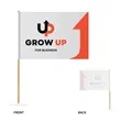 5.5"x 8.5" Custom Paper Stick Flag | https://www.bestnamebadges.com