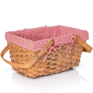 Woven Natural Woodchip Wicker Basket