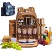 Picnic Basket Backpack For 4 Person | https://www.bestnamebadges.com