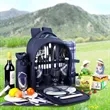Picnic Basket Backpack For 4 Person | https://www.bestnamebadges.com