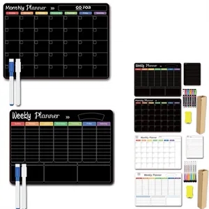 Magnetic Whiteboard Refrigerator Menu and Grocery List