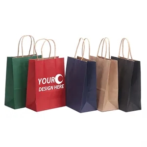 8" x 10"  Kraft Paper Gift Shopping Bag