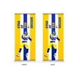 33.25"x78" Deluxe Double-Sided Retractable Banner Kit | https://www.bestnamebadges.com