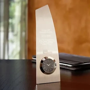 Metal Trophy Clock | https://www.bestnamebadges.com