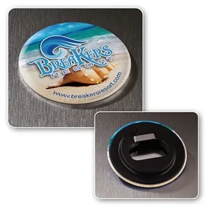 Bottle Opener Button | https://www.bestnamebadges.com