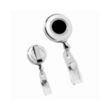 Circle Chrome Retractable Badge Holder | https://www.bestnamebadges.com