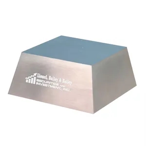 Large Silver Metal Slanted Base | https://www.bestnamebadges.com