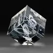 3D Crystal Jewel Cube Medium Award | https://www.bestnamebadges.com