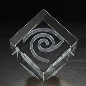 Extra Large Jewel Cube 3D Crystal Award | https://www.bestnamebadges.com