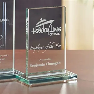 Glass Rectangle - Small Award | https://www.bestnamebadges.com