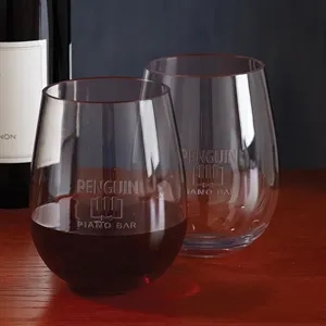 Stemless Red Wine Glass - Set of 2 | https://www.bestnamebadges.com