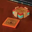 Bamboo and Silicone Coaster Set | https://www.bestnamebadges.com