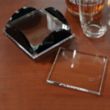 Square Glass Coaster Set | https://www.bestnamebadges.com