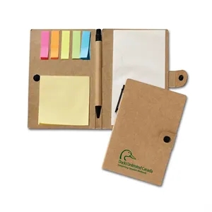 Recycled Jotter W/Post A Note & Flag Set | https://www.bestnamebadges.com