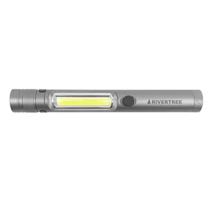 Gun Metal Magnetic Clip-On Dual Flashlight | https://www.bestnamebadges.com
