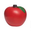Red Apple Stress Shape With Green Leaves | https://www.bestnamebadges.com