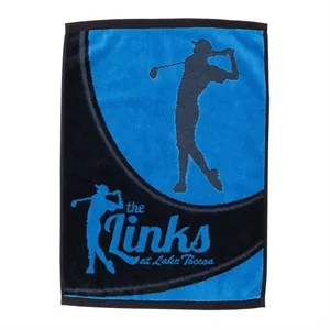 100% Cotton Jacquard Woven Golf Towel | https://www.bestnamebadges.com