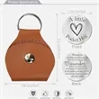 Pocket Hug Token with Leather Keychain | https://www.bestnamebadges.com