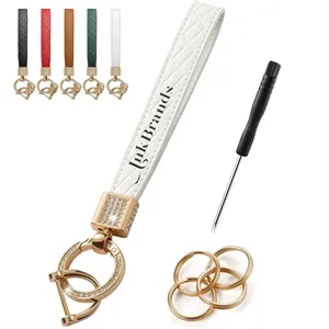 Microfiber Leather Wristlet Keychain