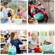 Polyester Reusable Grocery Tote Bag | https://www.bestnamebadges.com