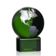 Marcana Globe Award - Green/Silver | https://www.bestnamebadges.com