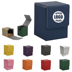 PU Leather Magnetic Closure Trading Card Storage Box