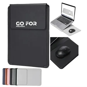 14 Inch Laptop Sleeve Case Leather Bag with Stand