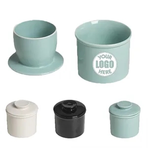 Countertop Ceramic Butter Dish Keeper Butter Bell Crock