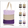Canvas Tri-Color Promotional Tote Bag | https://www.bestnamebadges.com