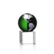 Haywood Globe Award - Green/Silver | https://www.bestnamebadges.com