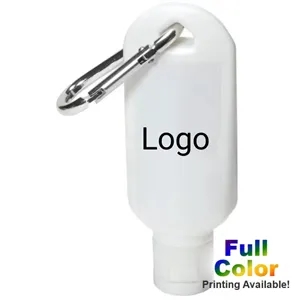 Mini SPF 30 Sunscreen Bottle With Carabiner Clip