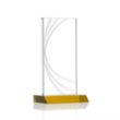 Hawkins Liquid Crystal™ Award - Amber | https://www.bestnamebadges.com