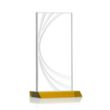 Hawkins Liquid Crystal™ Award - Amber | https://www.bestnamebadges.com